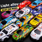 Diecast Pull Back Toy Car – Alloy Racing Model with Light & Sound