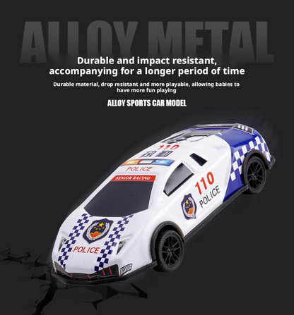 Diecast Pull Back Toy Car – Alloy Racing Model with Light & Sound