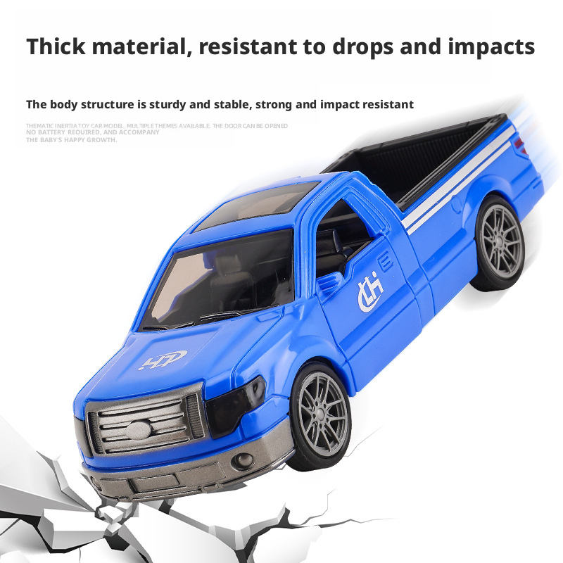 لعبة شاحنة بيك آب كبيرة تعمل بالاحتكاك مع أبواب قابلة للفتح