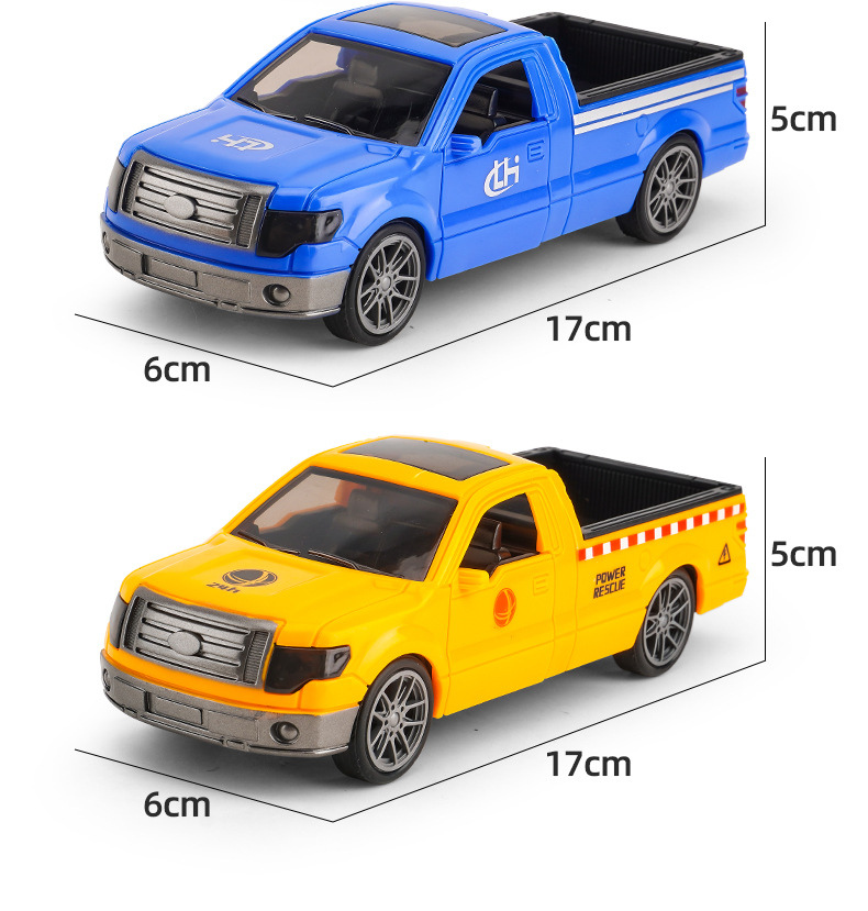 لعبة شاحنة بيك آب كبيرة تعمل بالاحتكاك مع أبواب قابلة للفتح