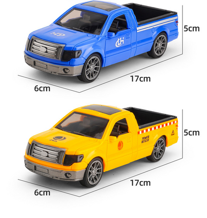 لعبة شاحنة بيك آب كبيرة تعمل بالاحتكاك مع أبواب قابلة للفتح