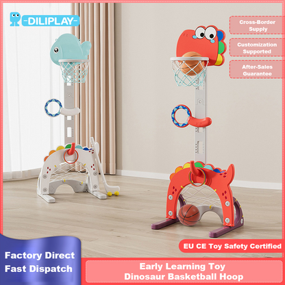 5-in-1 Adjustable Kids Indoor Basketball Hoop Set – Toddler Sports Activity Center