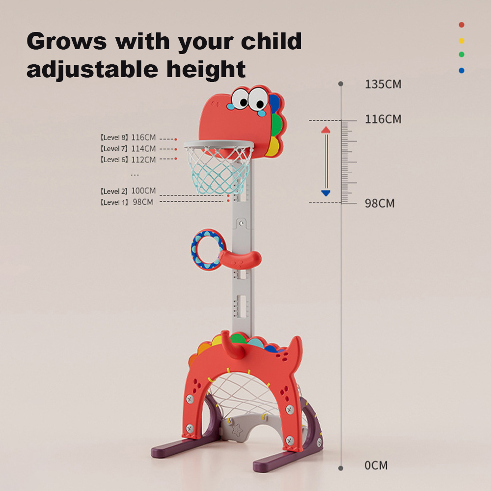 5-in-1 Adjustable Kids Indoor Basketball Hoop Set – Toddler Sports Activity Center