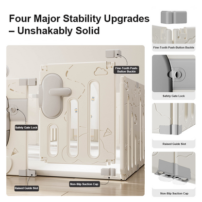 Customizable Kids Indoor Playpen Safety Fence Floor Play Yard