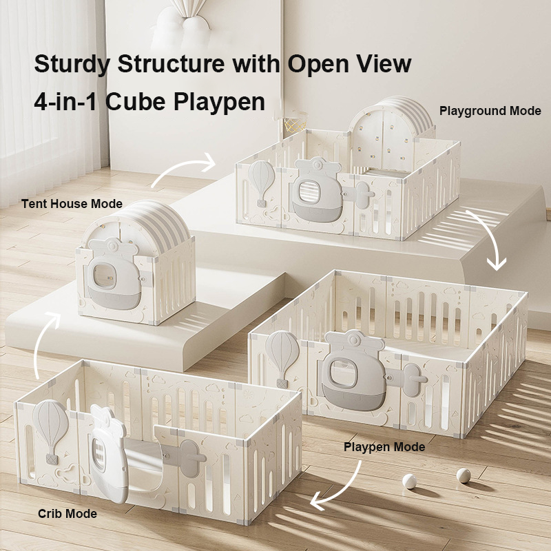 Customizable Kids Indoor Playpen Safety Fence Floor Play Yard