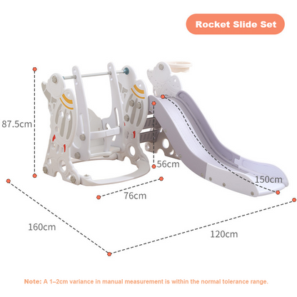 Premium Multi-Functional Kids Slide & Swing Playset – Indoor Outdoor Climbing and Activity Center for Toddlers