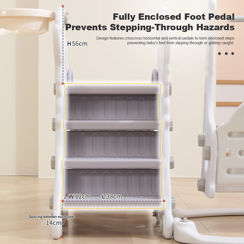 Premium Multi-Functional Kids Slide & Swing Playset – Indoor Outdoor Climbing and Activity Center for Toddlers