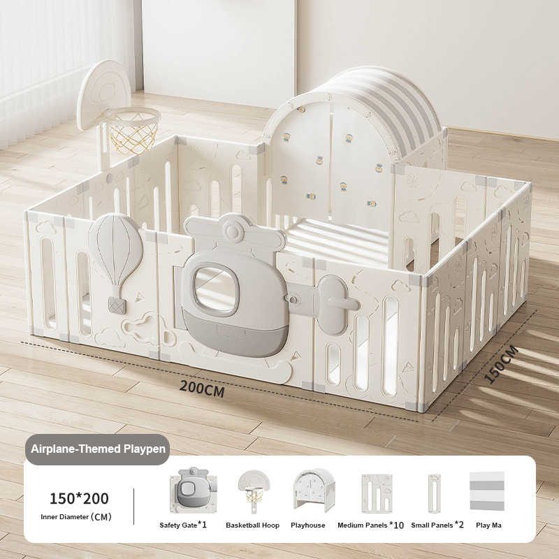 Customizable Kids Indoor Playpen Safety Fence Floor Play Yard