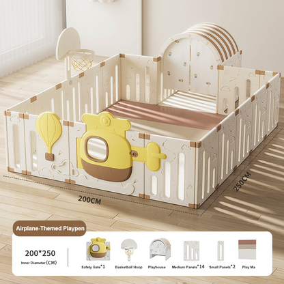 Customizable Kids Indoor Playpen Safety Fence Floor Play Yard