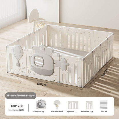 Customizable Kids Indoor Playpen Safety Fence Floor Play Yard