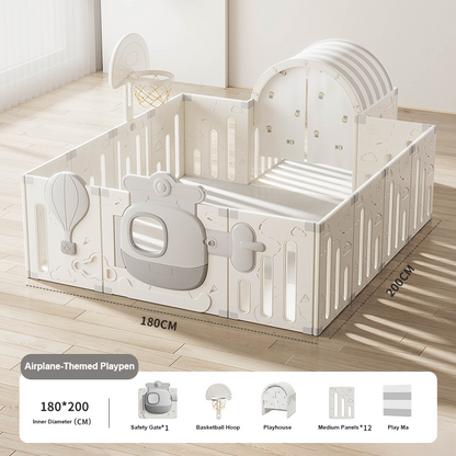Customizable Kids Indoor Playpen Safety Fence Floor Play Yard