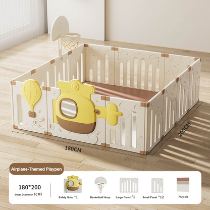 Customizable Kids Indoor Playpen Safety Fence Floor Play Yard