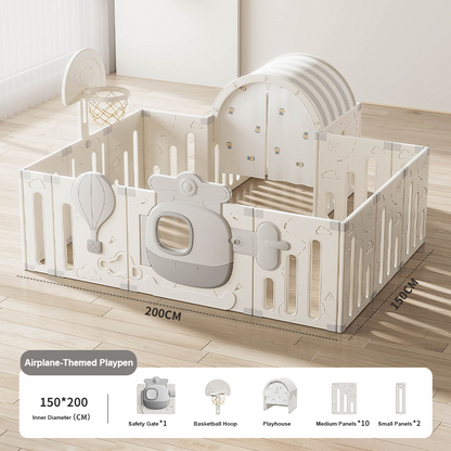 Customizable Kids Indoor Playpen Safety Fence Floor Play Yard