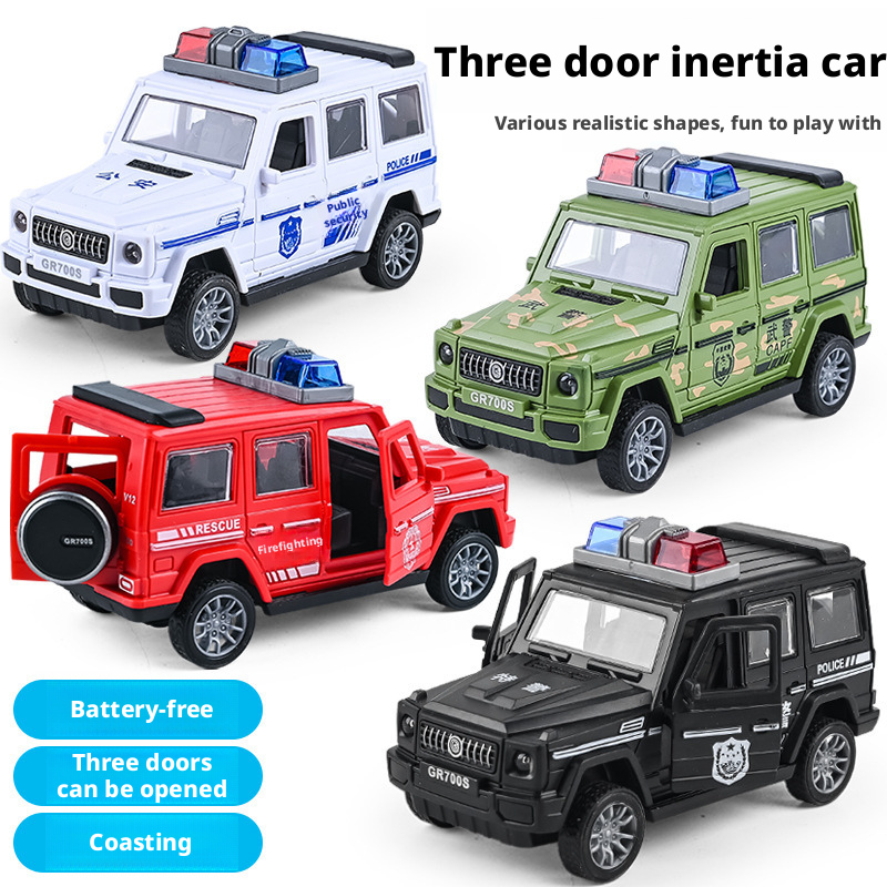 Large Friction Powered Police Car Toy – Realistic Off-Road Vehicle for Kids