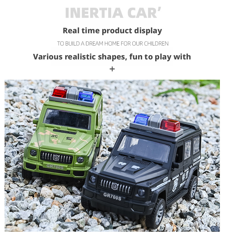 Large Friction Powered Police Car Toy – Realistic Off-Road Vehicle for Kids