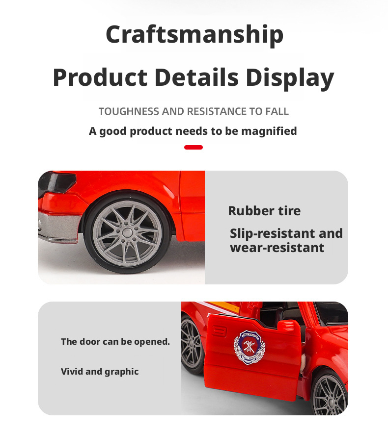 لعبة شاحنة الشرطة الصغيرة – مركبة متعددة الاستخدامات واقعية للأطفال