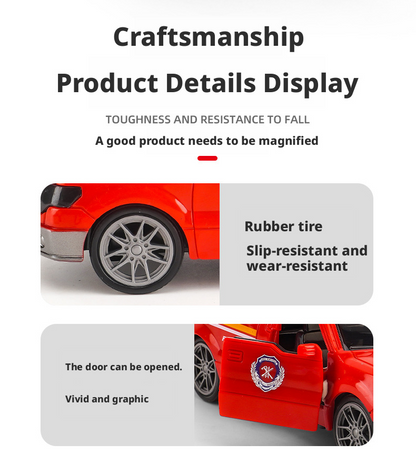 لعبة شاحنة الشرطة الصغيرة – مركبة متعددة الاستخدامات واقعية للأطفال