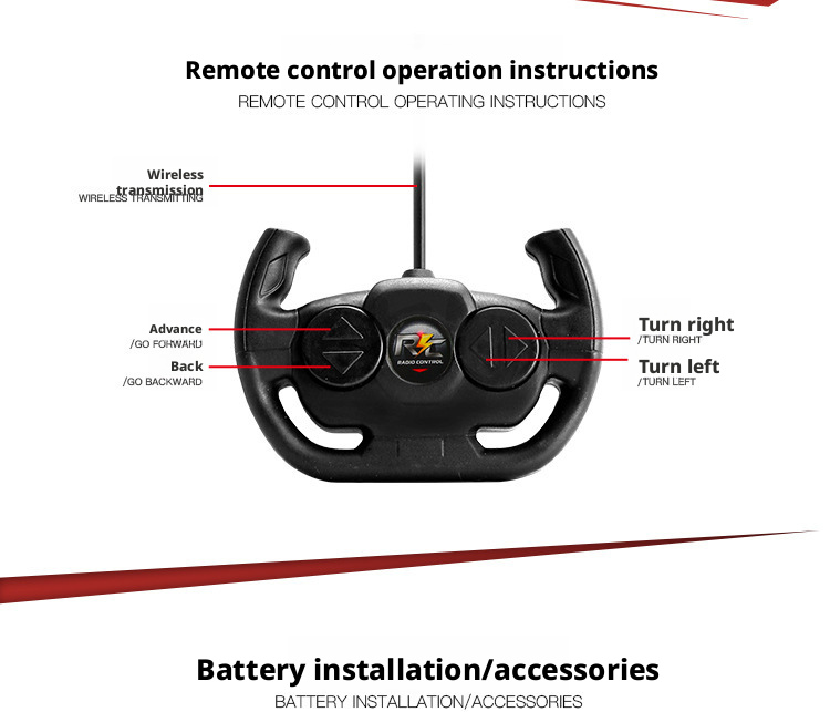 سيارة تحكم عن بعد قابلة لإعادة الشحن بأربعة قنوات - لعبة تحكم عن بعد لاسلكية كبيرة