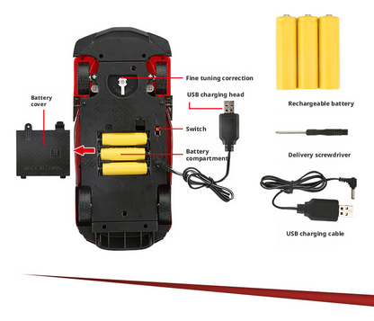 سيارة تحكم عن بعد قابلة لإعادة الشحن بأربعة قنوات - لعبة تحكم عن بعد لاسلكية كبيرة