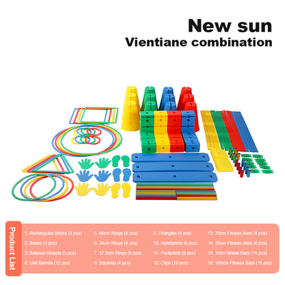 مجموعة أدوات تدريب التكامل الحسي للأطفال للاستخدام الداخلي - مجموعة أنشطة متعددة الوظائف