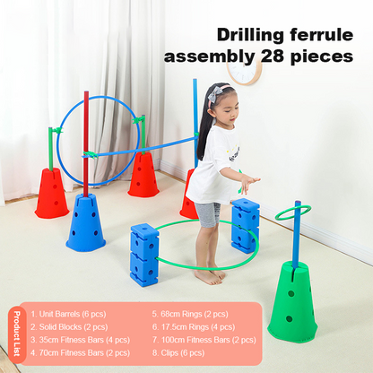 مجموعة أدوات تدريب التكامل الحسي للأطفال للاستخدام الداخلي - مجموعة أنشطة متعددة الوظائف