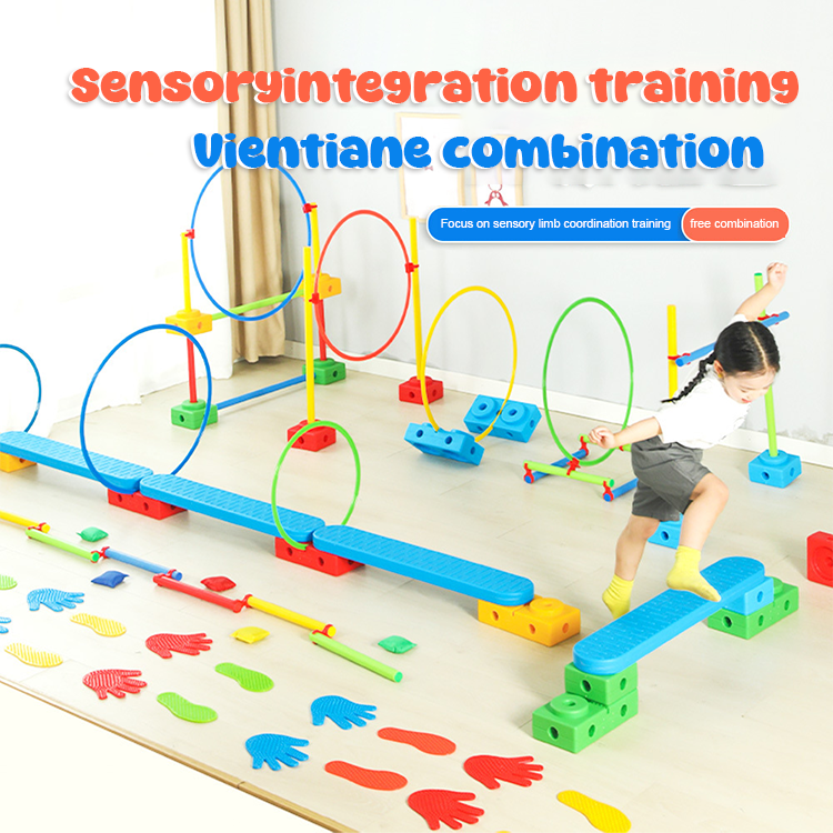 مجموعة أدوات تدريب التكامل الحسي للأطفال للاستخدام الداخلي - مجموعة أنشطة متعددة الوظائف