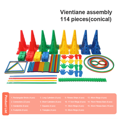 مجموعة أدوات تدريب التكامل الحسي للأطفال للاستخدام الداخلي - مجموعة أنشطة متعددة الوظائف