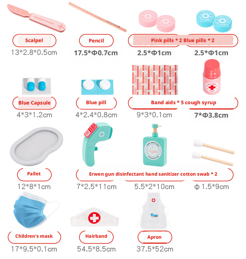 Wooden Doctor Play Set for Kids – Early Learning Pretend Play Toy