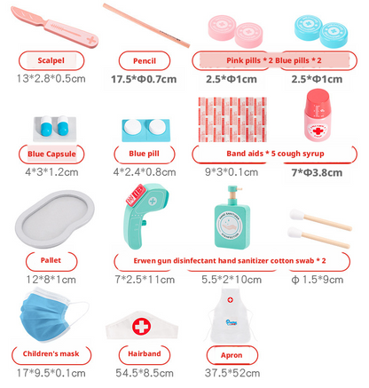 Wooden Doctor Play Set for Kids – Early Learning Pretend Play Toy