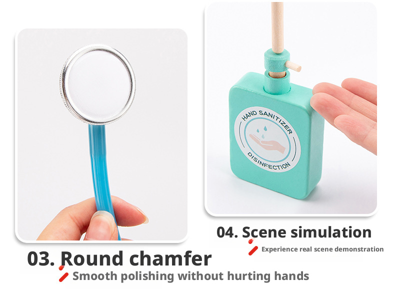 Wooden Doctor Play Set for Kids – Early Learning Pretend Play Toy