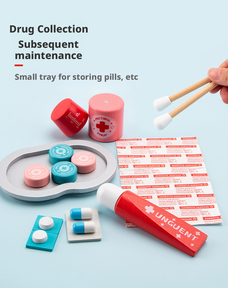 Wooden Doctor Play Set for Kids – Early Learning Pretend Play Toy