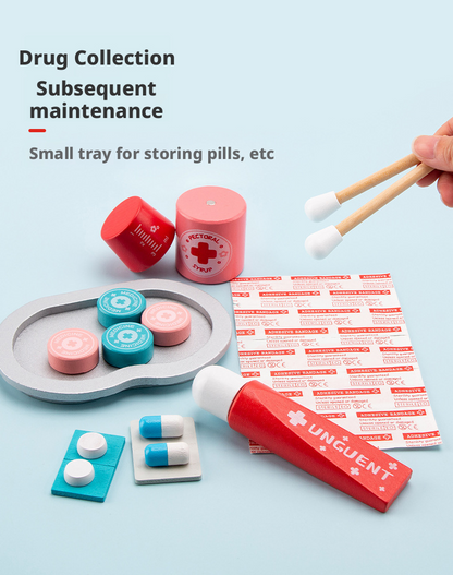 Wooden Doctor Play Set for Kids – Early Learning Pretend Play Toy