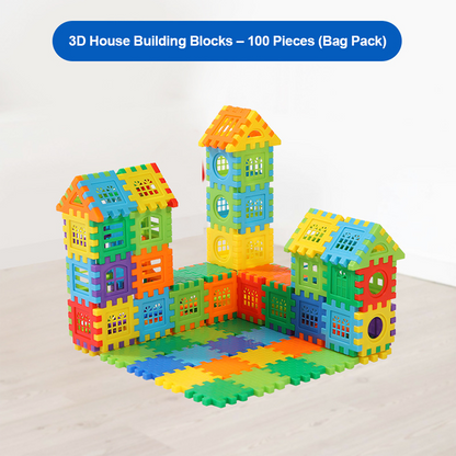 مجموعة بناء منزل كبيرة متشابكة للأطفال الصغار من عمر سنتين إلى ثلاث سنوات