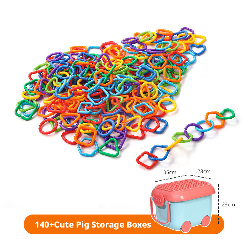 Colorful Linking Chains for Preschool – Early Learning Toy