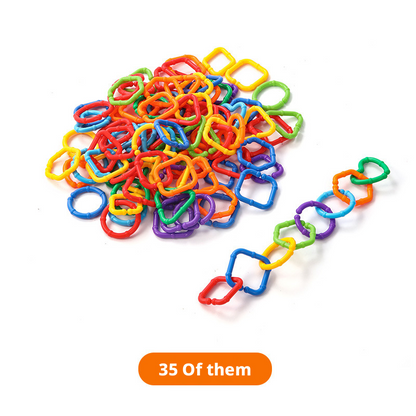 Colorful Linking Chains for Preschool – Early Learning Toy