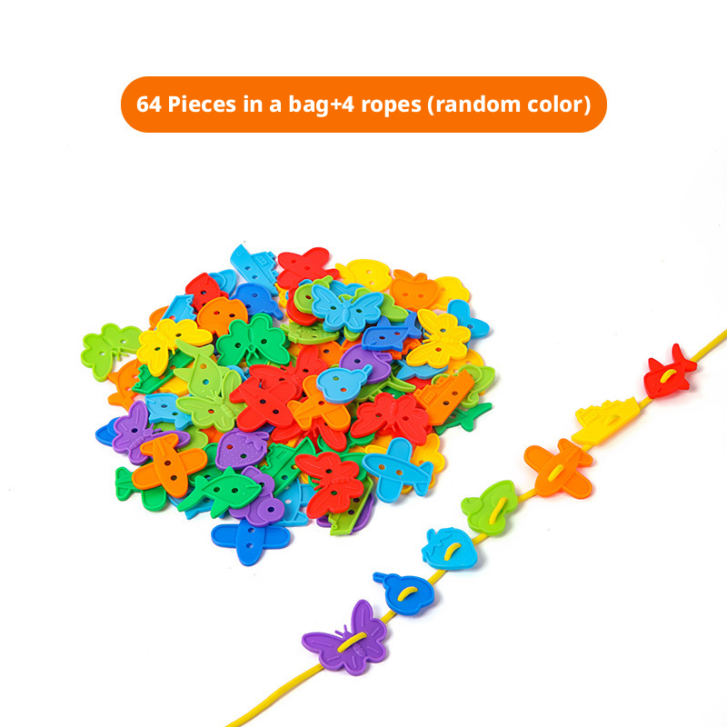 Preschool Lacing Beads Toy – Fine Motor Skills & Hand-Eye Coordination