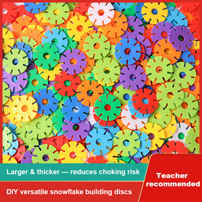 Kids Snowflake Building Blocks – Large Plastic Interlocking Construction Toy