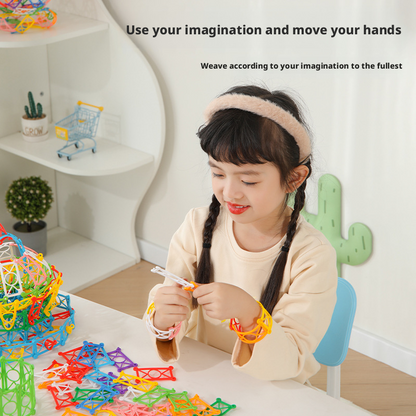 مكعبات بناء كبيرة على شكل ندفة ثلجية متشابكة للأطفال - لعبة بناء لمرحلة ما قبل المدرسة