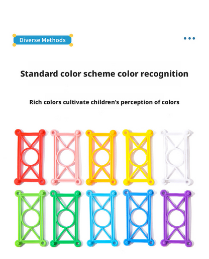 مكعبات بناء كبيرة على شكل ندفة ثلجية متشابكة للأطفال - لعبة بناء لمرحلة ما قبل المدرسة