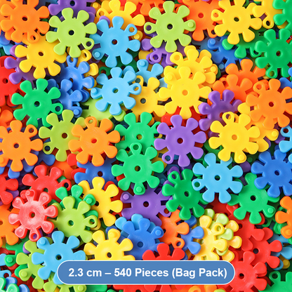 Kids Snowflake Building Blocks – Large Plastic Interlocking Construction Toy