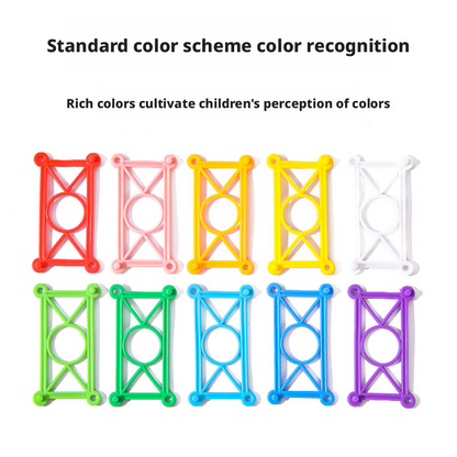 مكعبات بناء كبيرة على شكل ندفة ثلجية متشابكة للأطفال - لعبة بناء لمرحلة ما قبل المدرسة