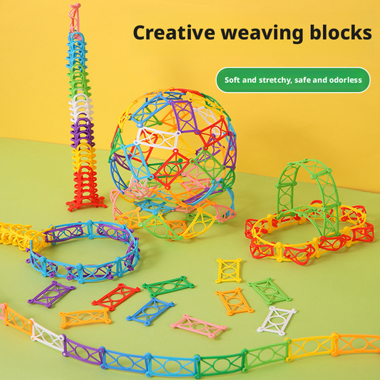 مكعبات بناء كبيرة على شكل ندفة ثلجية متشابكة للأطفال - لعبة بناء لمرحلة ما قبل المدرسة