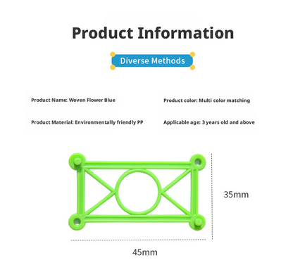 مكعبات بناء كبيرة على شكل ندفة ثلجية متشابكة للأطفال - لعبة بناء لمرحلة ما قبل المدرسة
