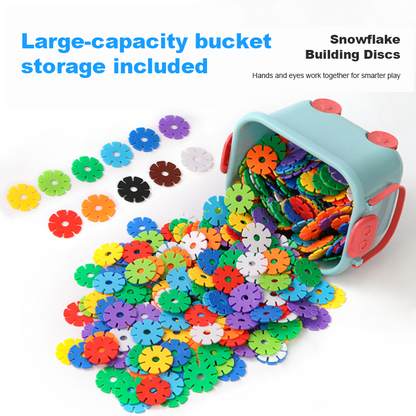 Kids Snowflake Building Blocks – Large Plastic Interlocking Construction Toy