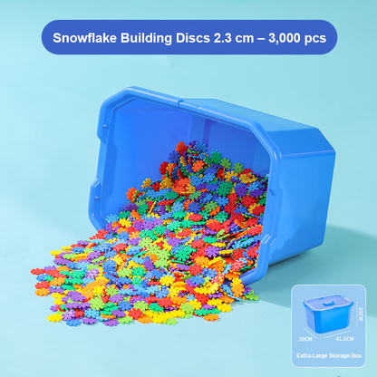 Kids Snowflake Building Blocks – Large Plastic Interlocking Construction Toy
