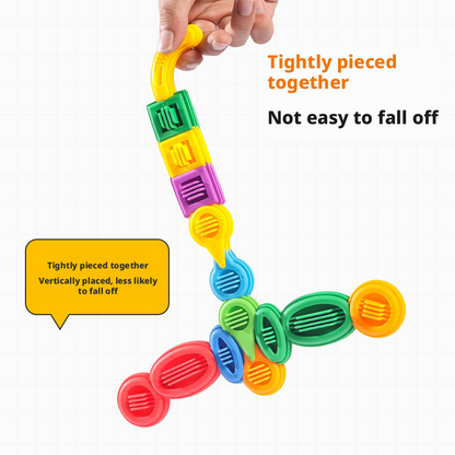 مجموعة مكعبات بناء ناعمة الشعيرات للأطفال الصغار من عمر سنة إلى 3 سنوات