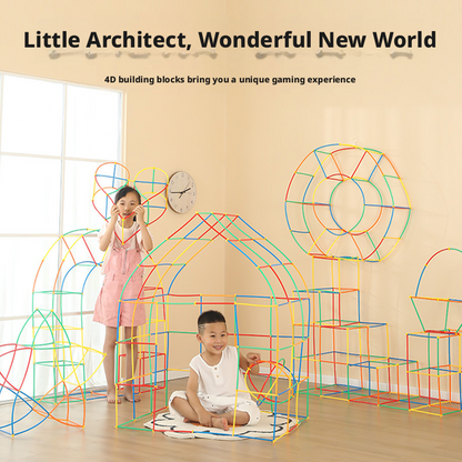 Creative Straw Construction Building Set for Kids – STEM Toy