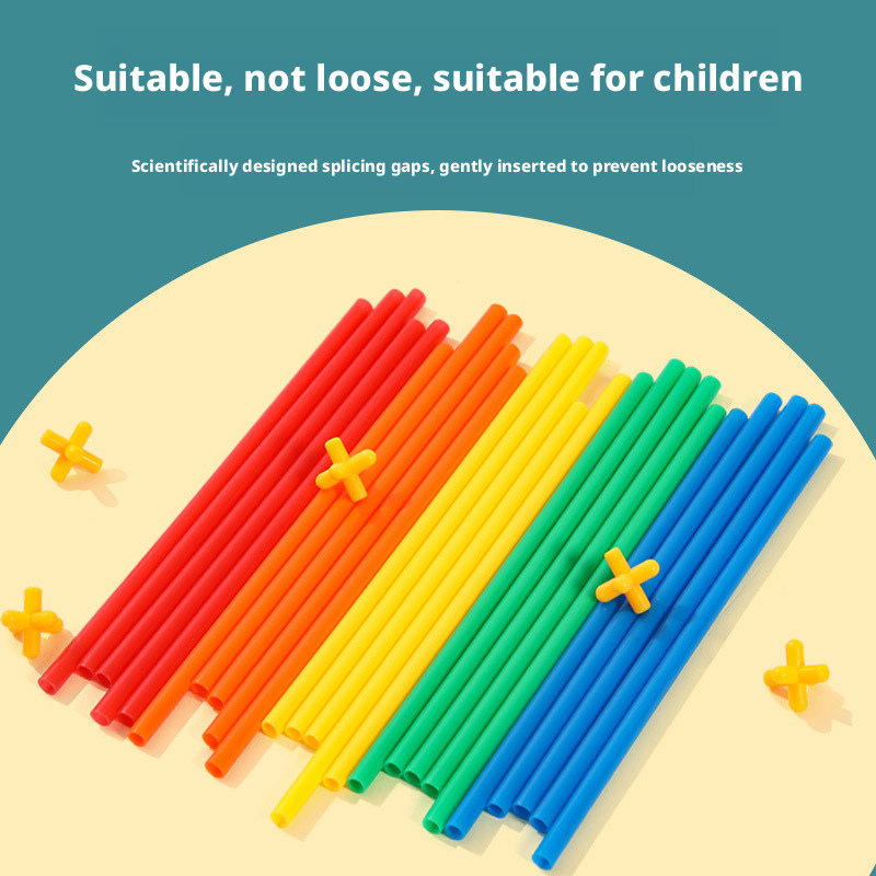 Creative Straw Construction Building Set for Kids – STEM Toy