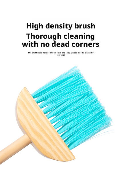 مجموعة تنظيف خشبية للعب التخيلي – لعبة مكنسة وممسحة للأطفال