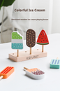 Wooden Pretend Play Ice Cream Popsicle Set – Kids Kitchen Dessert Toy